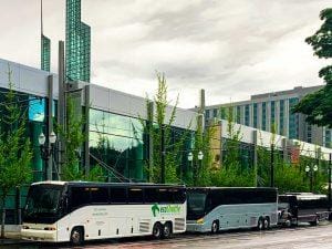 Government Transportation parked at the Portland Convention Center.