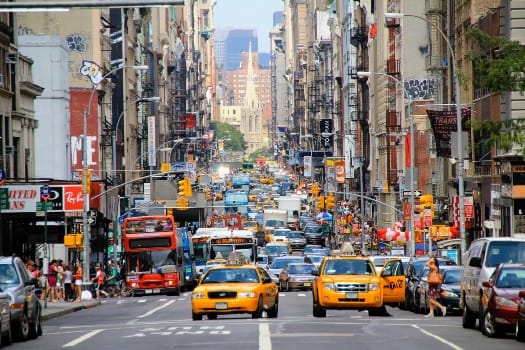 a traffic jam in the city